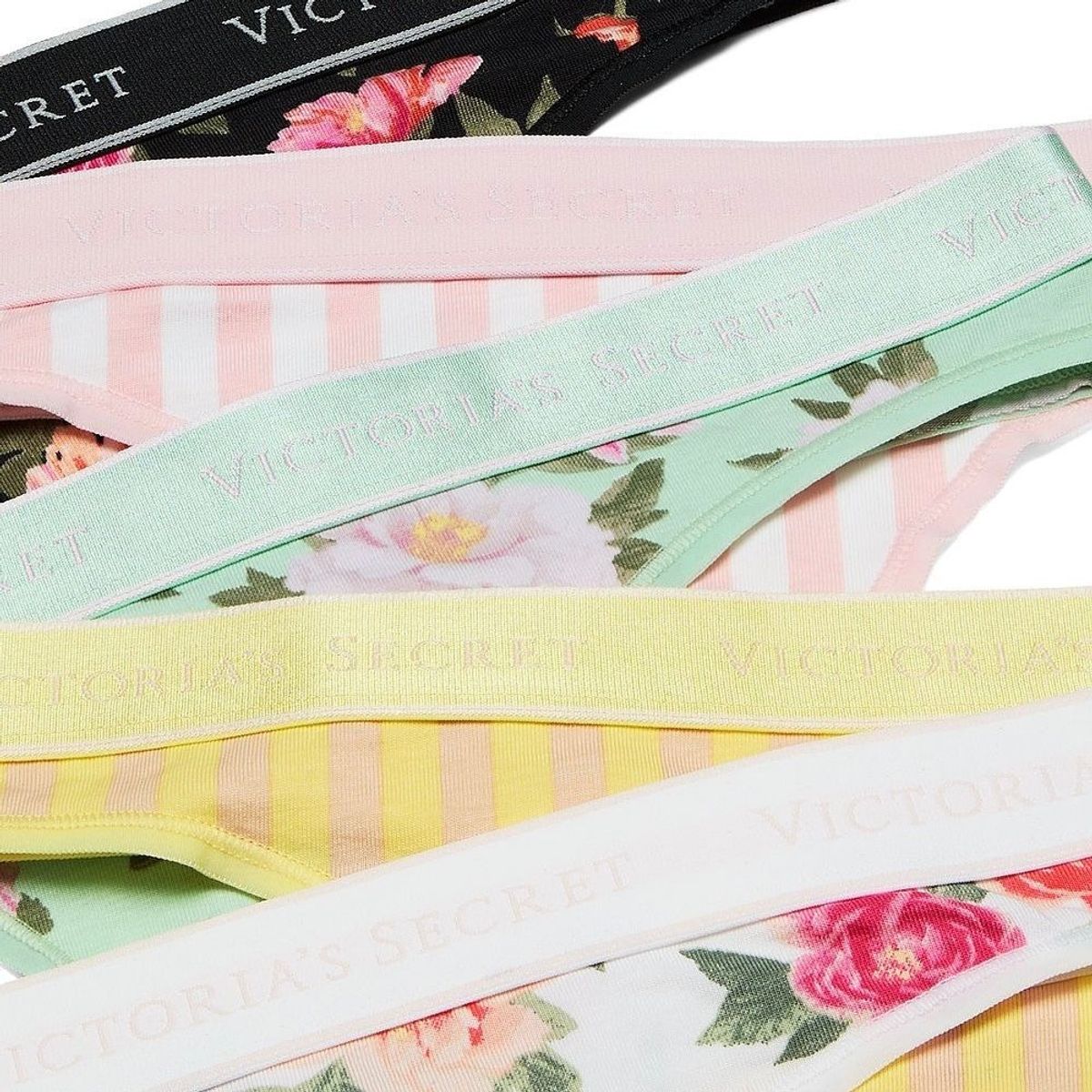 VICTORIA'S SECRET - Calzon hilo Algodon Set 5 unidades victorias secret