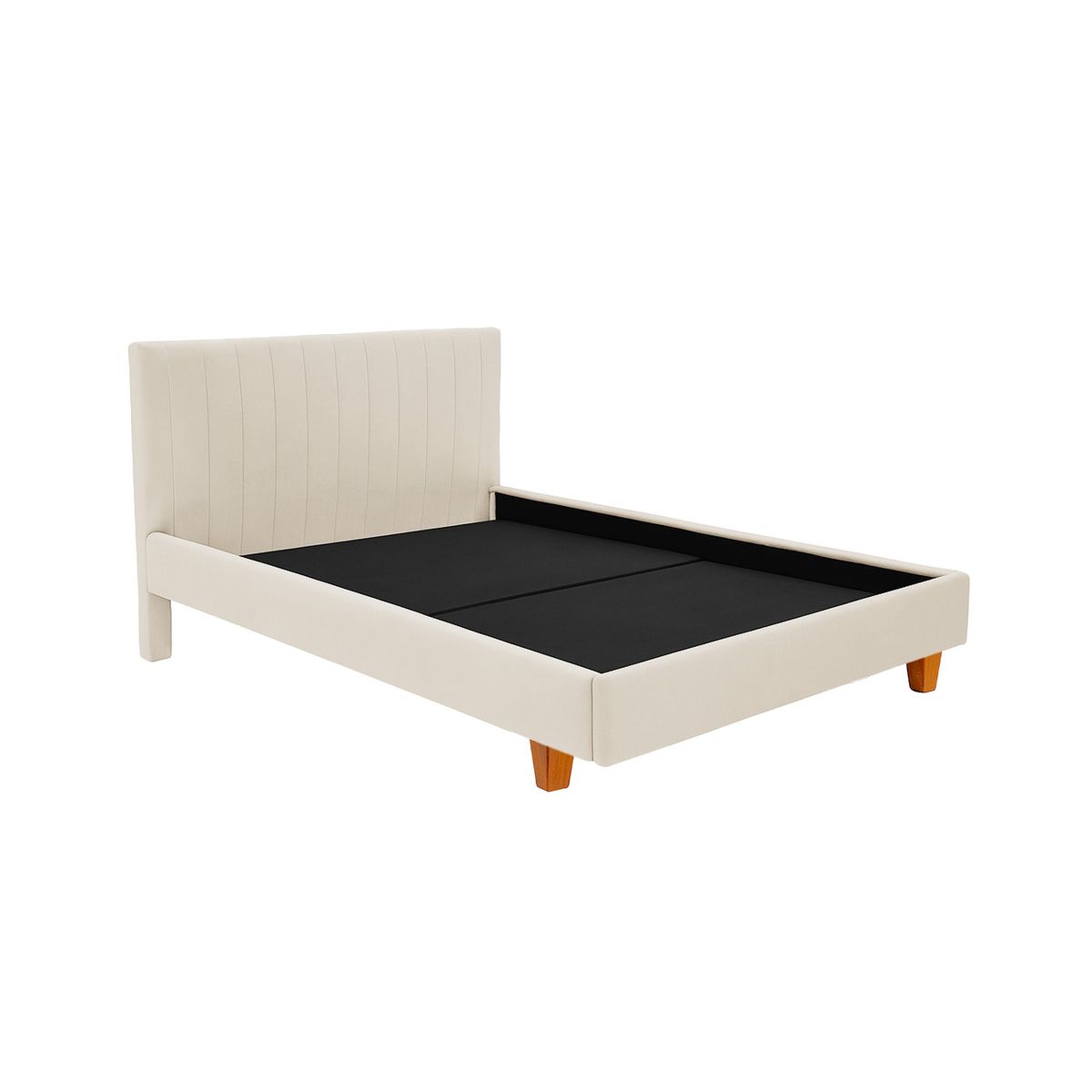 MUEBLES MACRUMO - Cama tapizada Vanesa - 2plz Beige claro