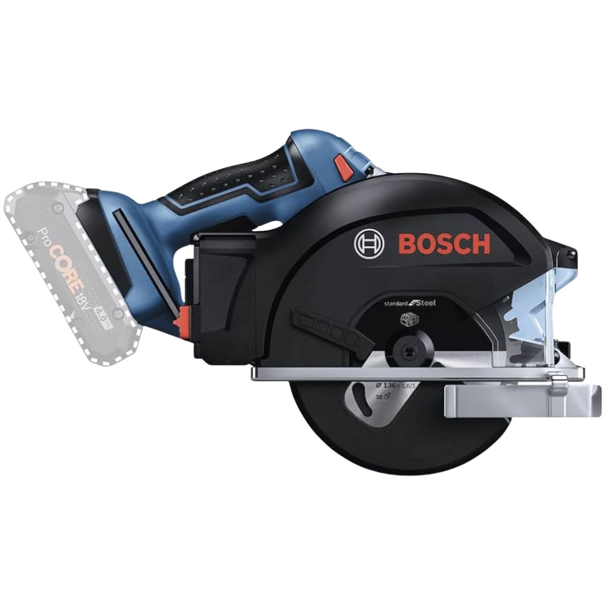 BOSCH - Sierra Circular 5 3/8" (136mm) 18V Baretool Bosch GKM 18V-50