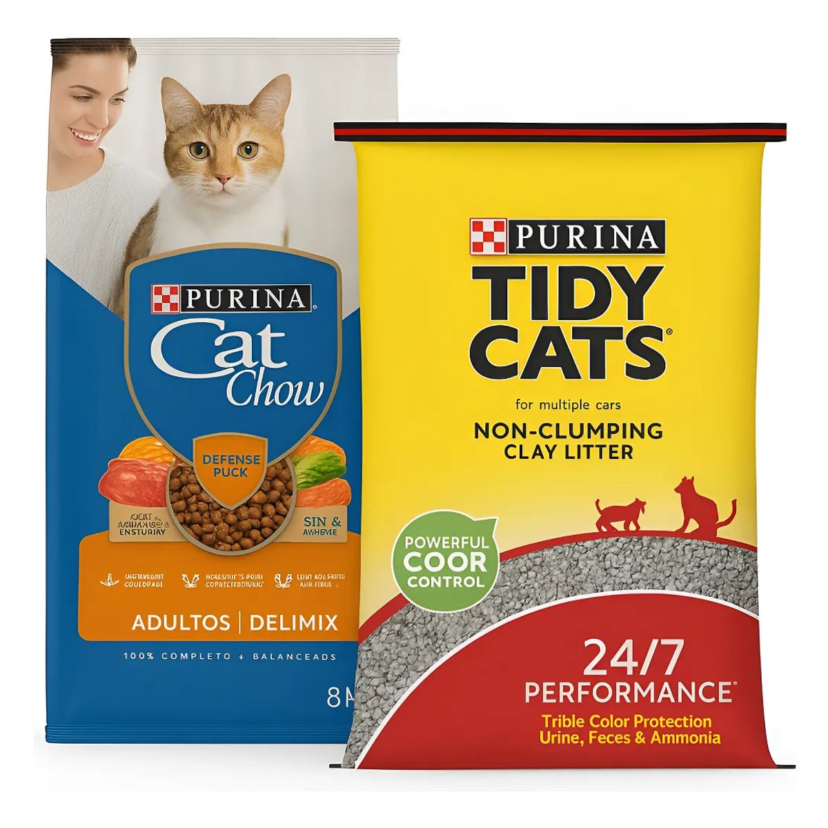 CAT CHOW - Alimento de Gato Cat Chow Delimix 8kg + Arena Tidy 4kg Gratis