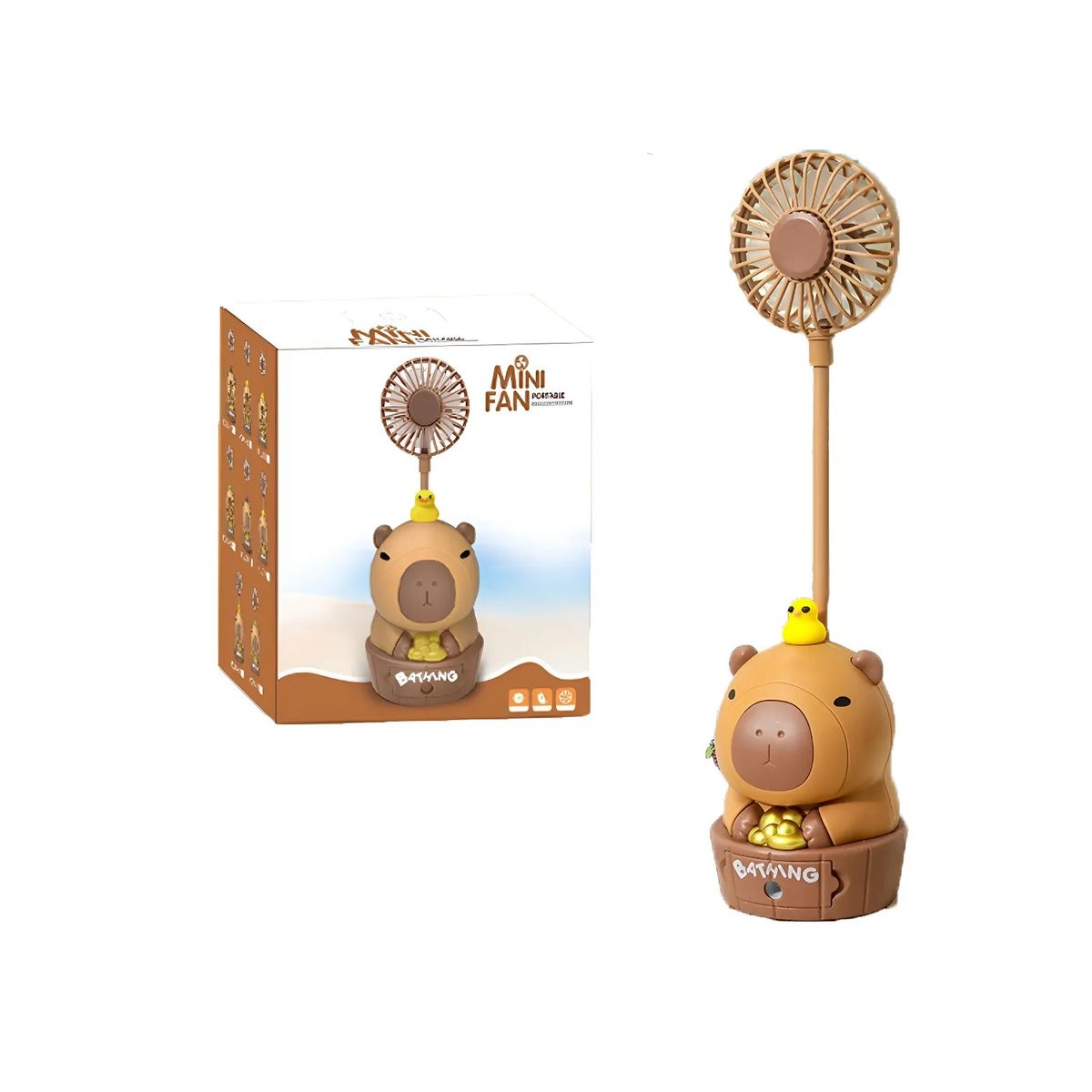 OTTOWARE - Mini Ventilador Capibara con Tajador incluido