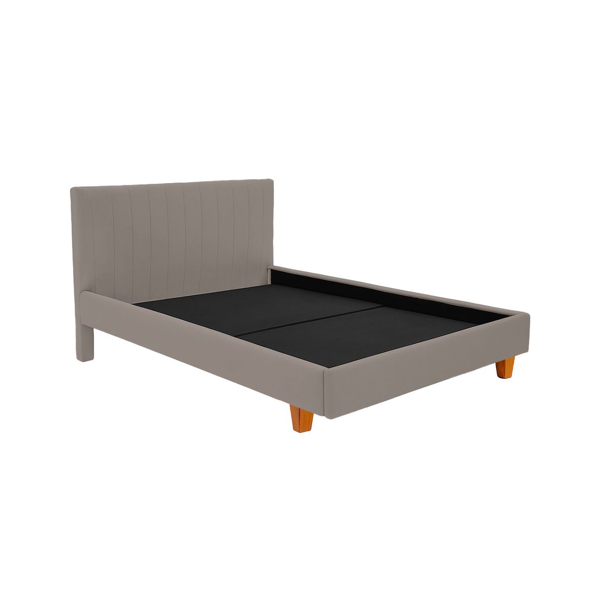 MUEBLES MACRUMO - Cama tapizada Vanesa - King Beige oscuro