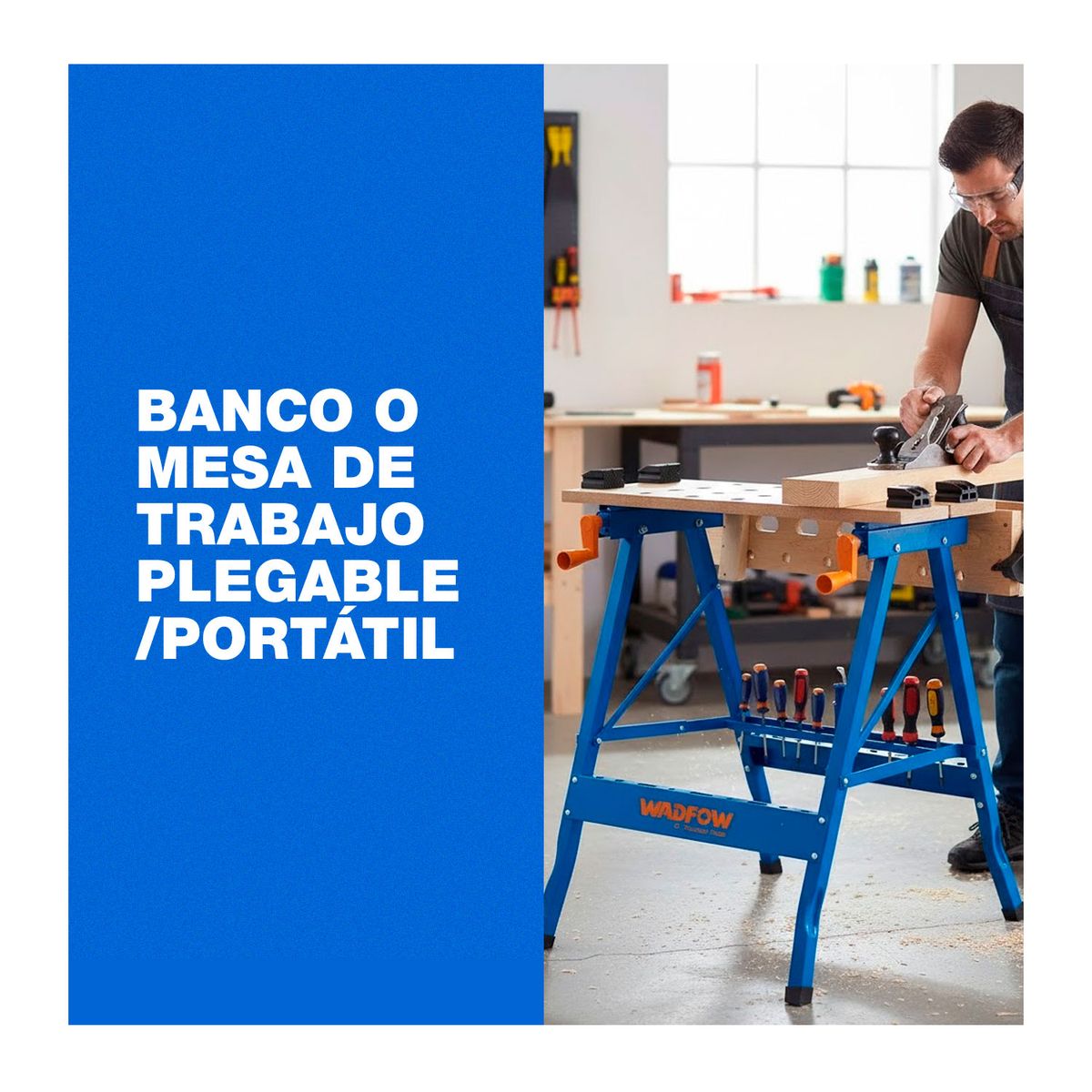 GENERICO - Mesa De Trabajo Portátil Plegable 24 Orificios 100kg