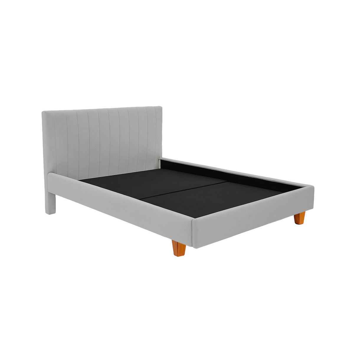 MUEBLES MACRUMO - Cama tapizada Vanesa - King Gris claro