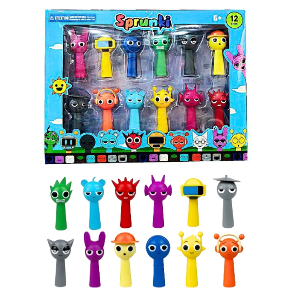 GENERICO - Juguete Set de Figuras Coleccionables Sprunki 12 Personajes