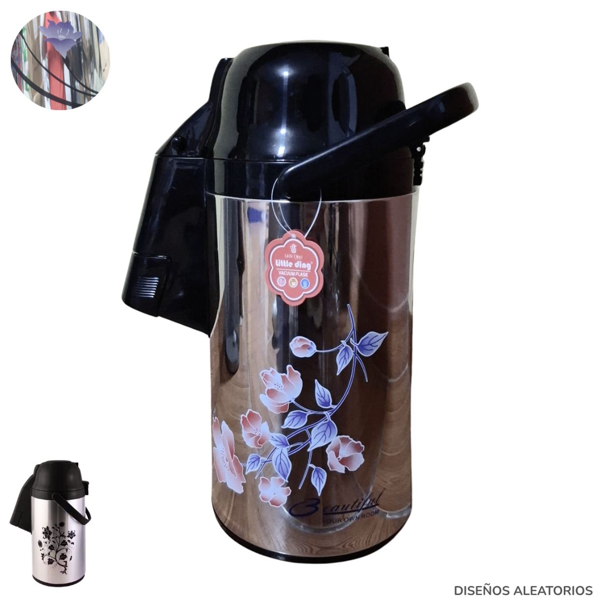 INSPIRA MARKET - Termo Jarra Térmica Dispensador 3 Litros Diseño Aleatorio