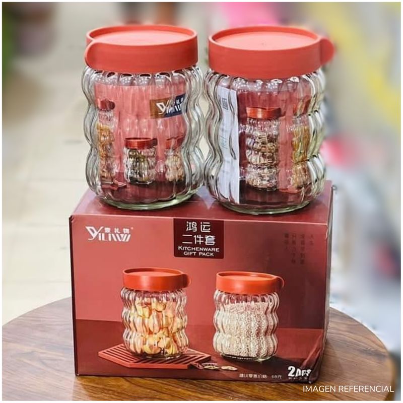 INSPIRA MARKET - Frasco contenedor de especias Multiuso Set x2