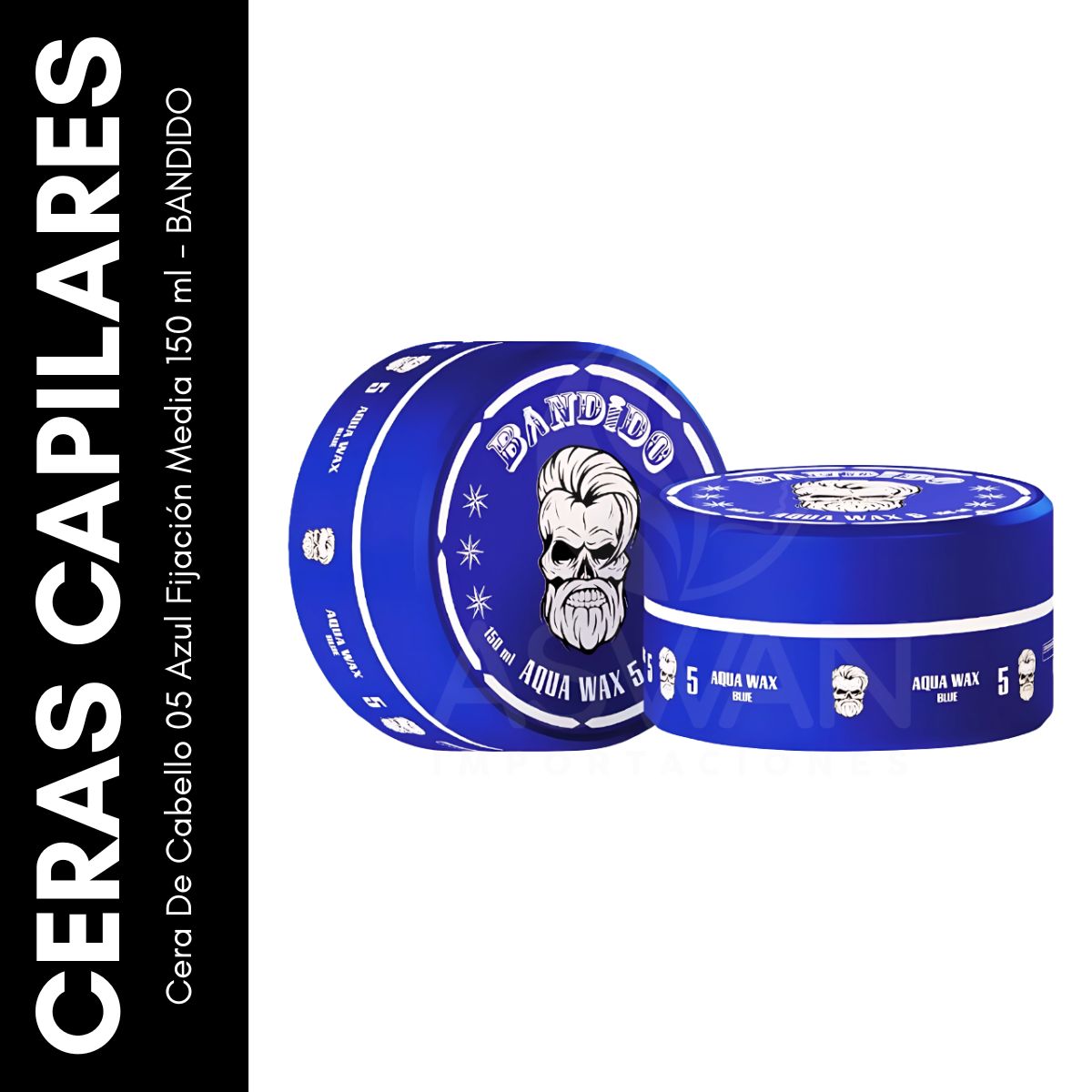GENERICO - Cera De Cabello 05 Azul Fijación Media 150 ml - BANDIDO
