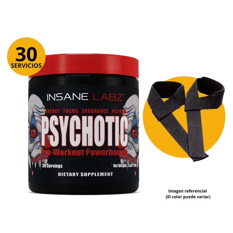 INSANE LABZ - PSYCHOTIC ROJO 30 SERVICIOS - GRAPE (PSYCHOTIC RED) + STRAPS