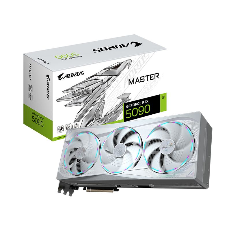 GIGABYTE - Tarjeta Gráfica Gigabyte Aorus GeForce RTX 5090 Master Ice 32GB - Ren