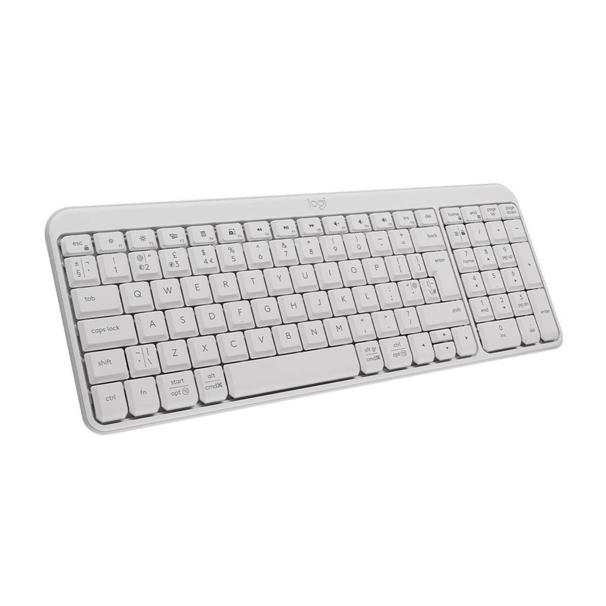 LOGITECH - Teclado Logitech K250 Bluetooth Compacto Blanco - Ideal Para Escritura Eficiente Y Portáti