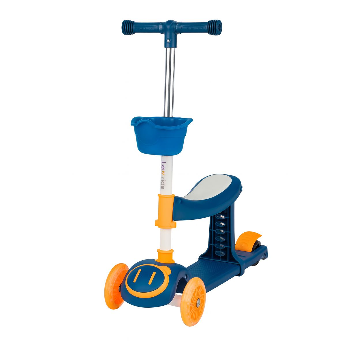 SCOOTER - Scooter Niños Ajustable Azul Asiento Luces Música Canasta  AZUL