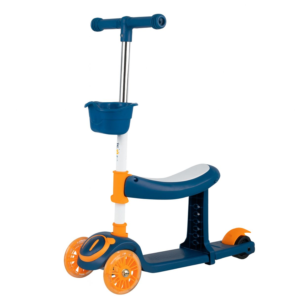SCOOTER - Scooter Niños Ajustable Azul Asiento Luces Música Canasta  AZUL