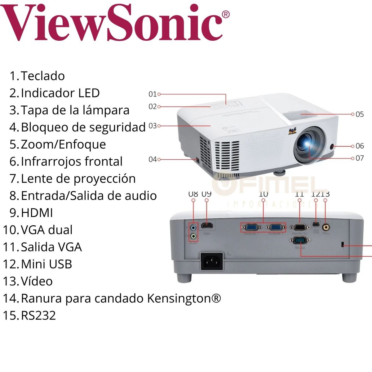 VIEWSONIC - Proyector DLP Pórtatil ViewSonic PA503S 3D Ready HDMI