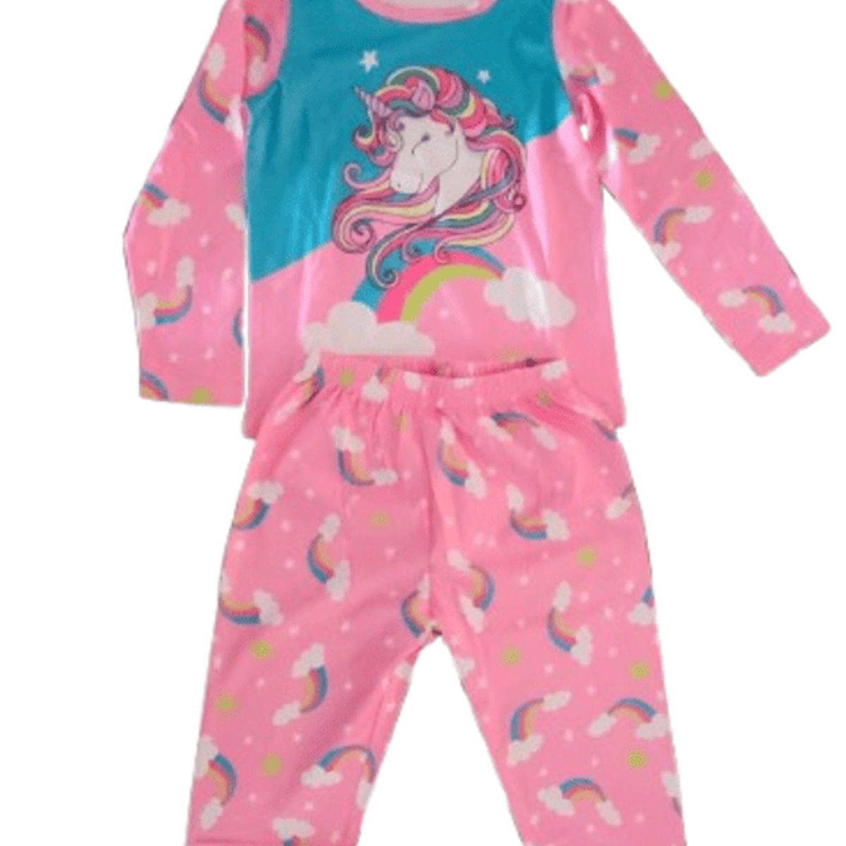 GENERICO - Pijama de dos piezas niña Unicornio