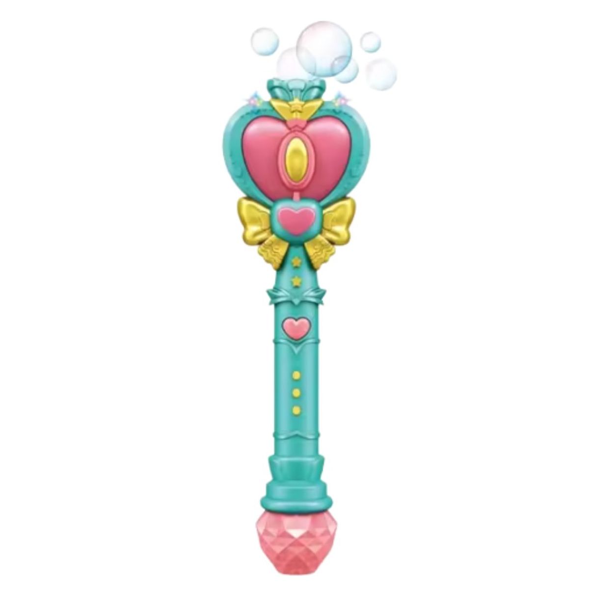 GENERICO - Varita Mágica de Princesa Lanza Burbujas con Diseño de Corazón - Verde