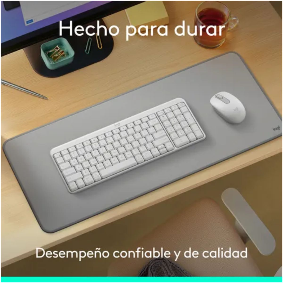 LOGITECH - Combo Logitech Bluetooth Teclado K250 y Mouse M196 Inalámbrico Blanco