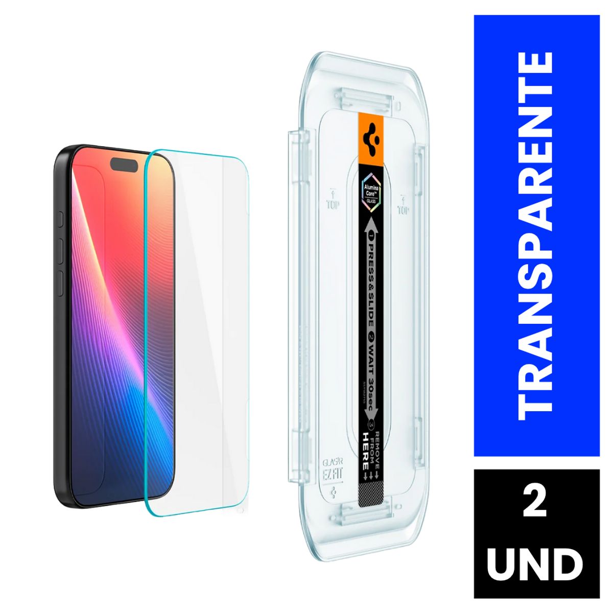 SPIGEN - Protector Pantalla iPhone 17 Pro Spigen Vidrio Premium Dureza 9H 2UND