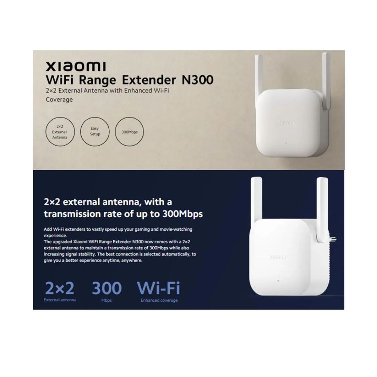 XIAOMI - Repetidor Xiaomi Mi WiFi Range Extender N300 24GHz 300Mbps
