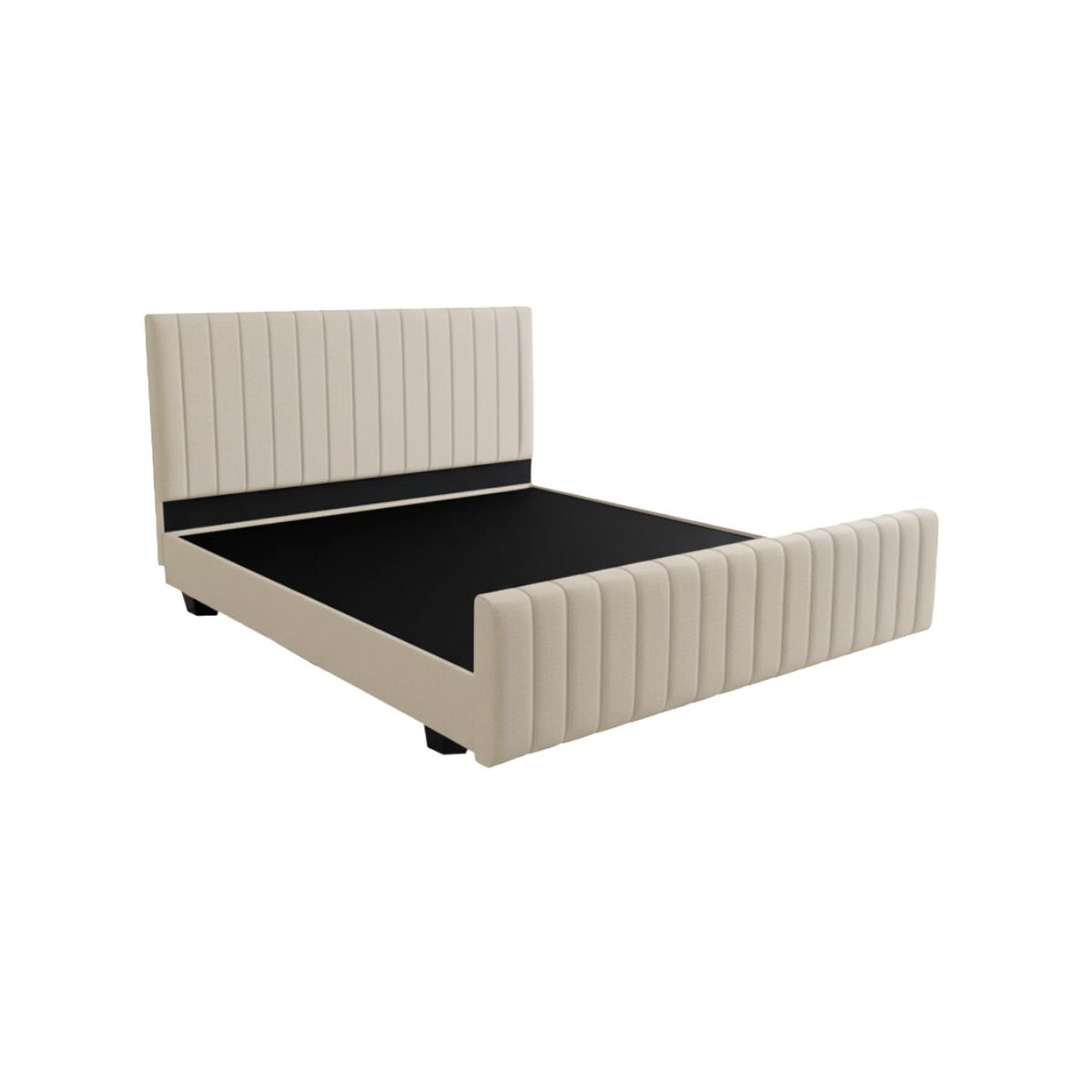 MUEBLES MACRUMO - Cama tapizada Acasia - 2plz Beige claro