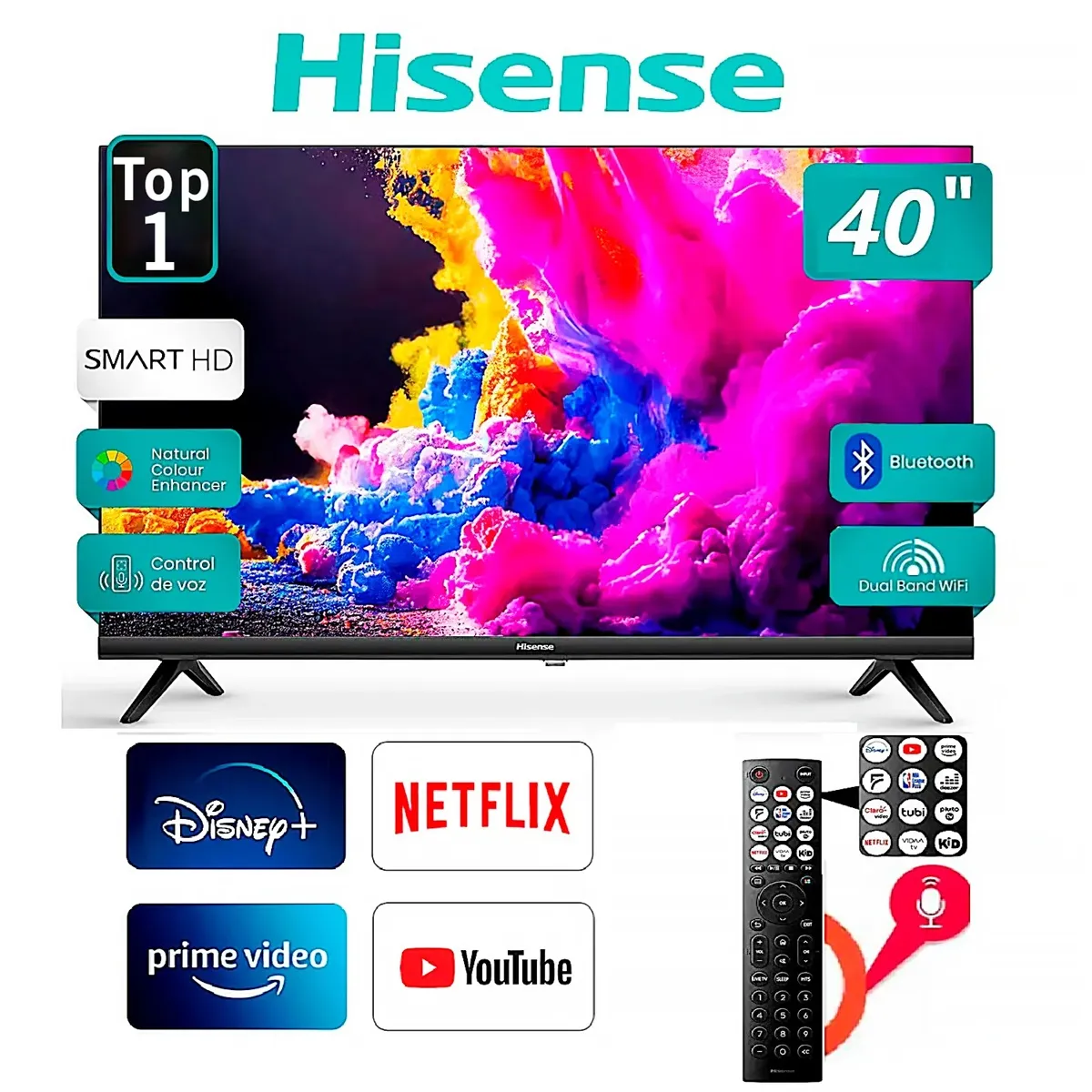 HISENSE - TELEVISOR HISENSE 40 SMART TV LED FHD 40A4K VIDAA