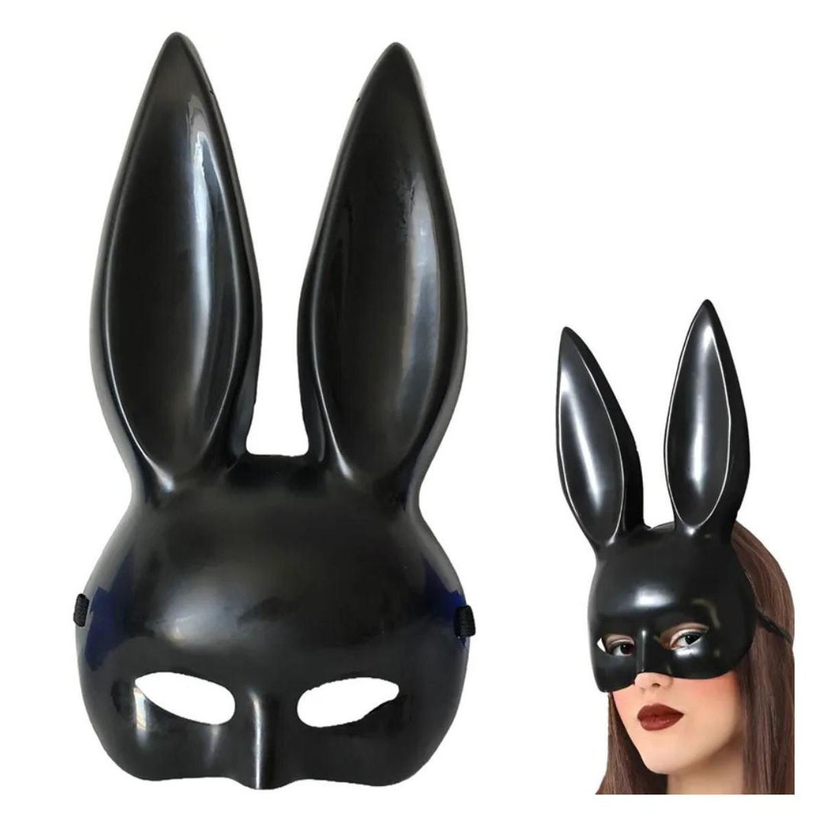 GENERICO - Máscara disfraz conejo negro