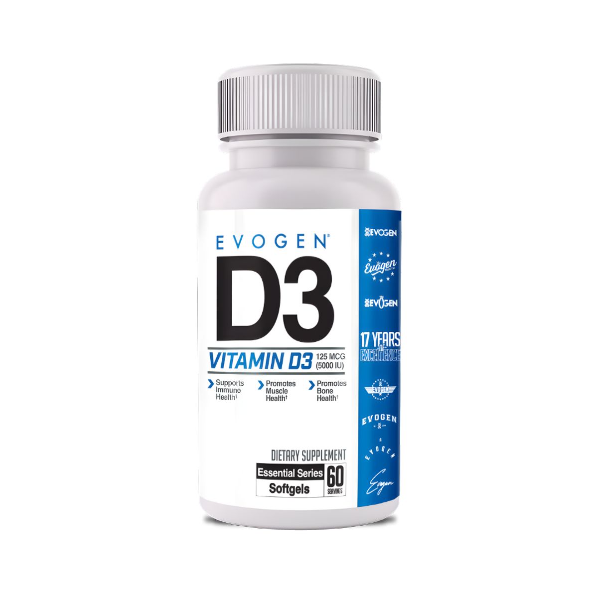 EVOGEN - Vitamina D3 - 5000 IU 60 capsulas EVOGEN
