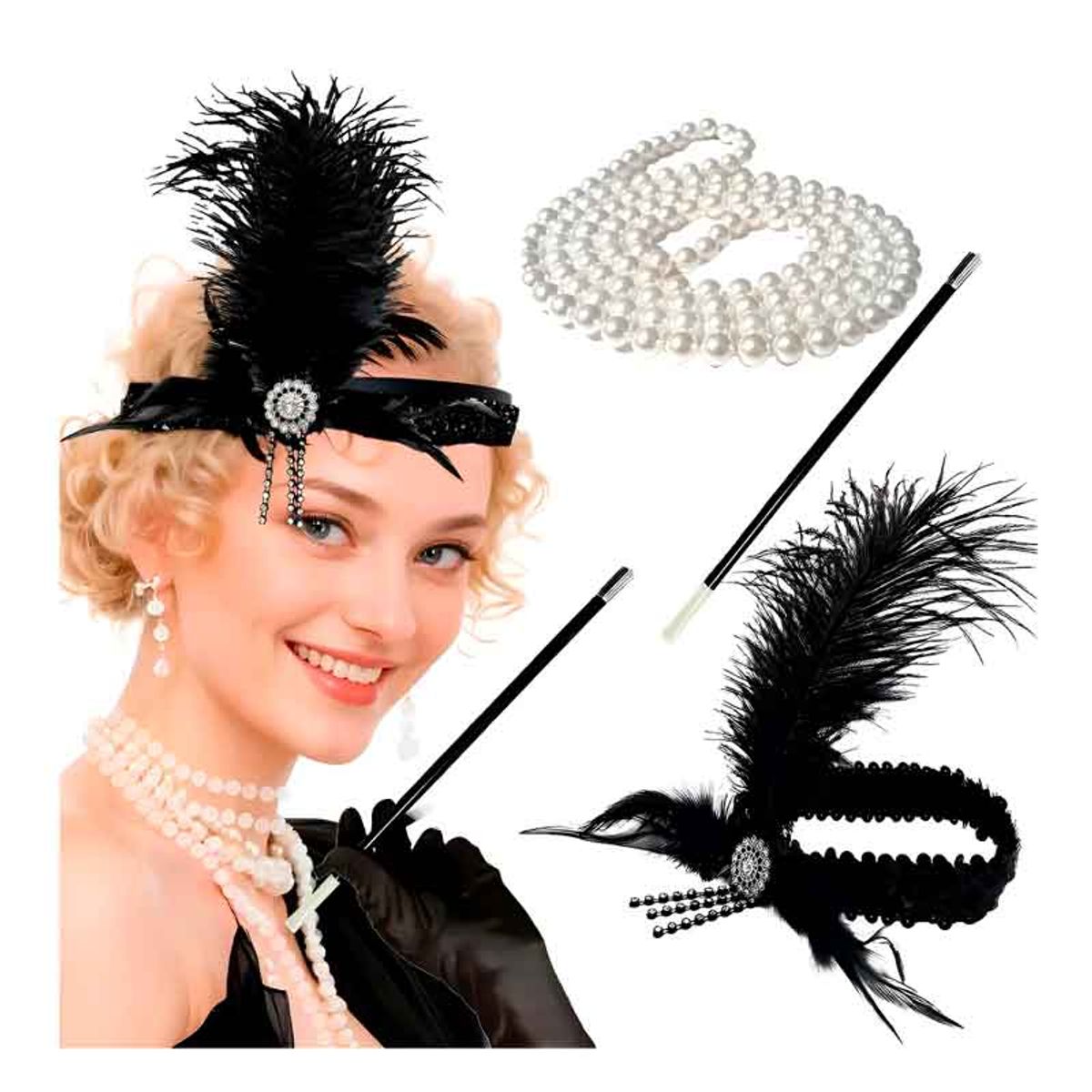 GENERICO - Set Charleston Glam  ¡Brilla con estilo retro