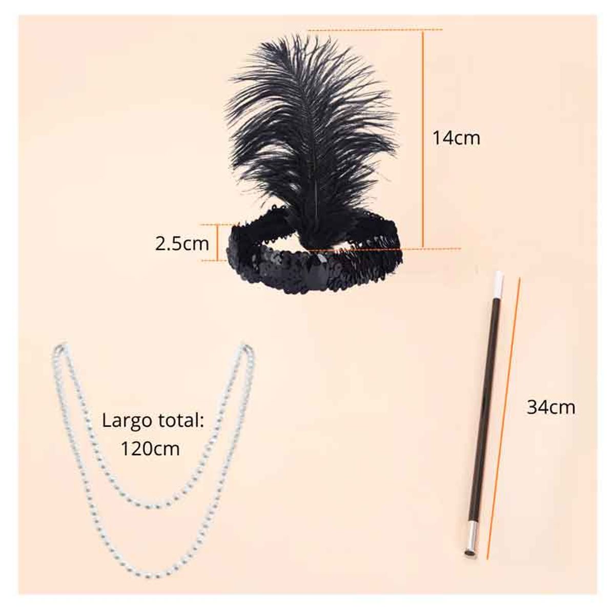 GENERICO - Set Charleston Glam  ¡Brilla con estilo retro