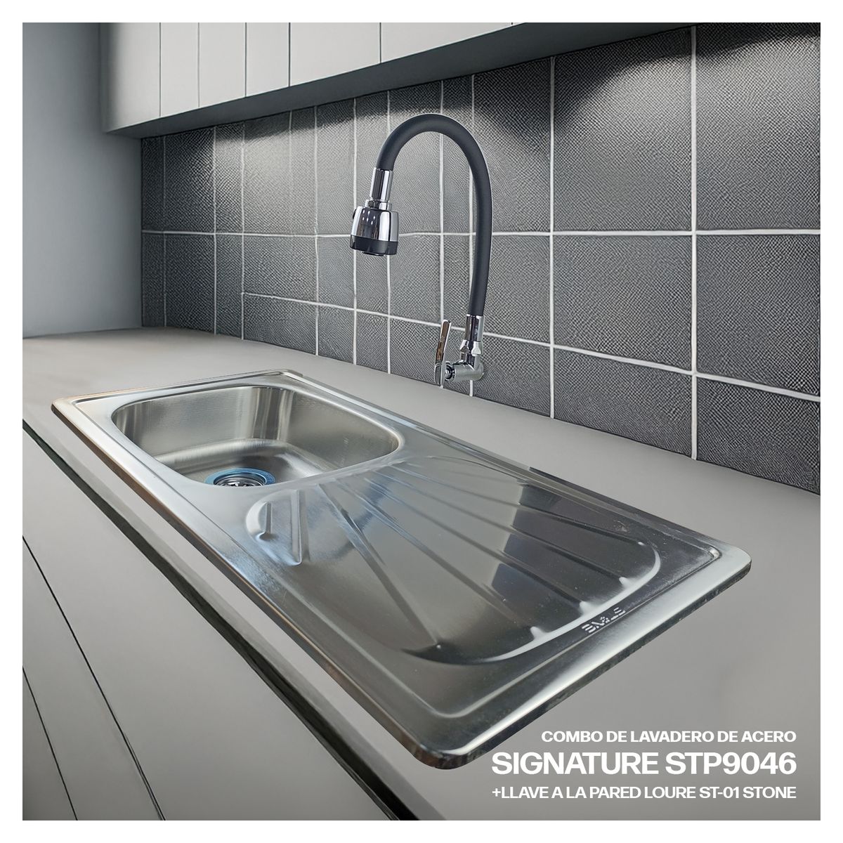 STONE - COMBO LAVADERO STP9046 + DSAGUE CTRMPA + LLAVE LOURE ST-01 STONE