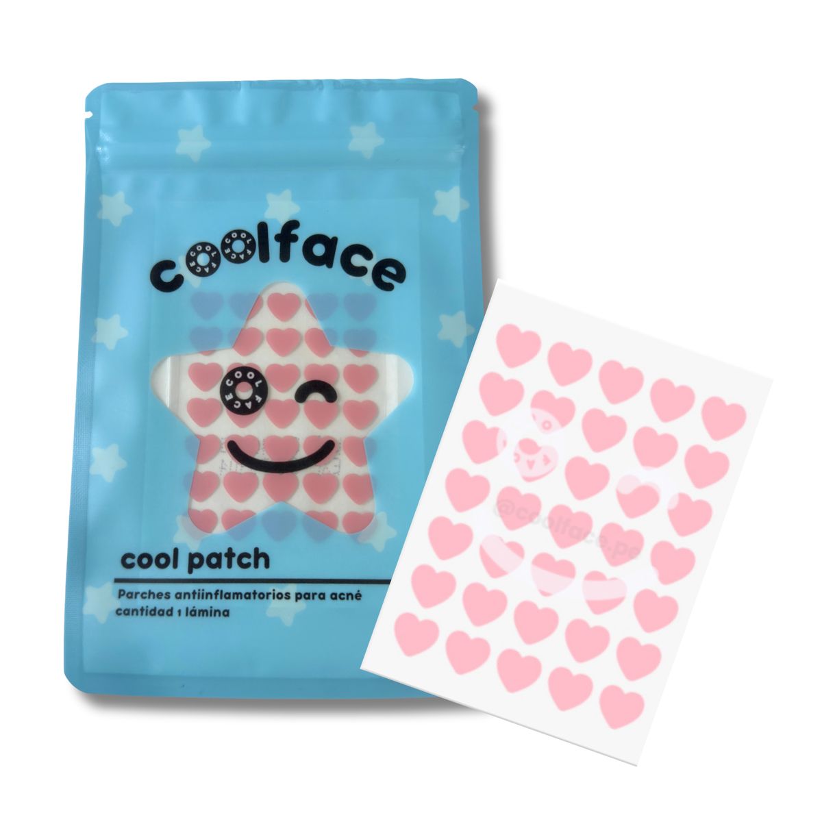 GENERICO - Parches de acné corazón rosa - 35  unidades -- Coolface