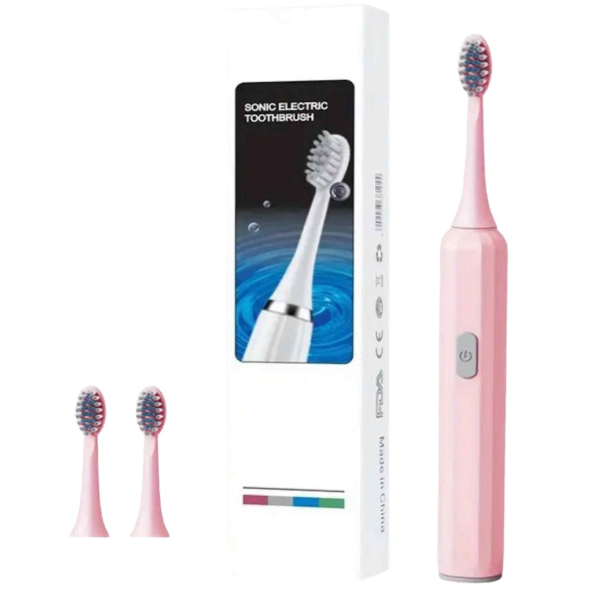 GENERICO - Cepillo Dental Eléctrico Limpieza Bucal Recargable Adultos Rosado