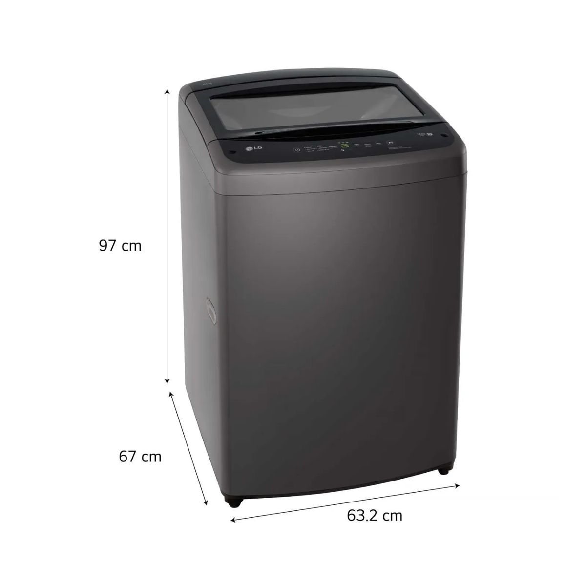 LG - LAVADORA LG 16 KG WT16BVTB TURBODRUM CARGA SUPERIOR NEGRO