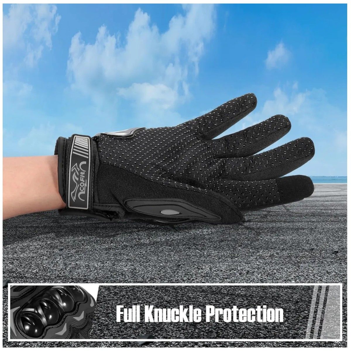 JET - Guantes Para Moto Toukie Impermeable Con Tactil Para Moto L
