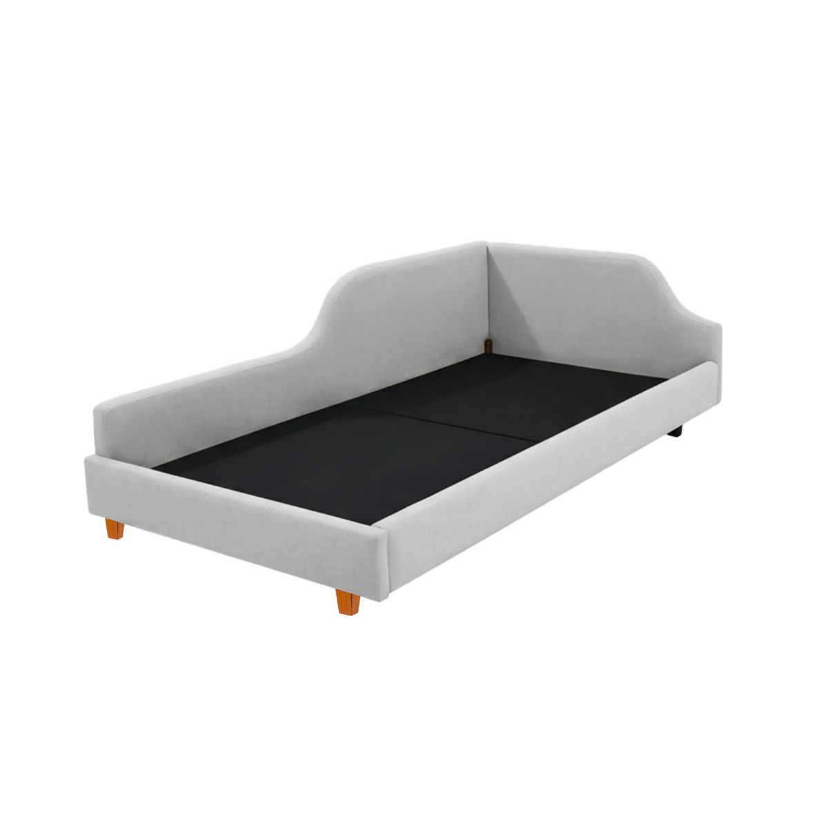 MUEBLES MACRUMO - Cama tapizada infantil Tamy - 15plz Gris claro