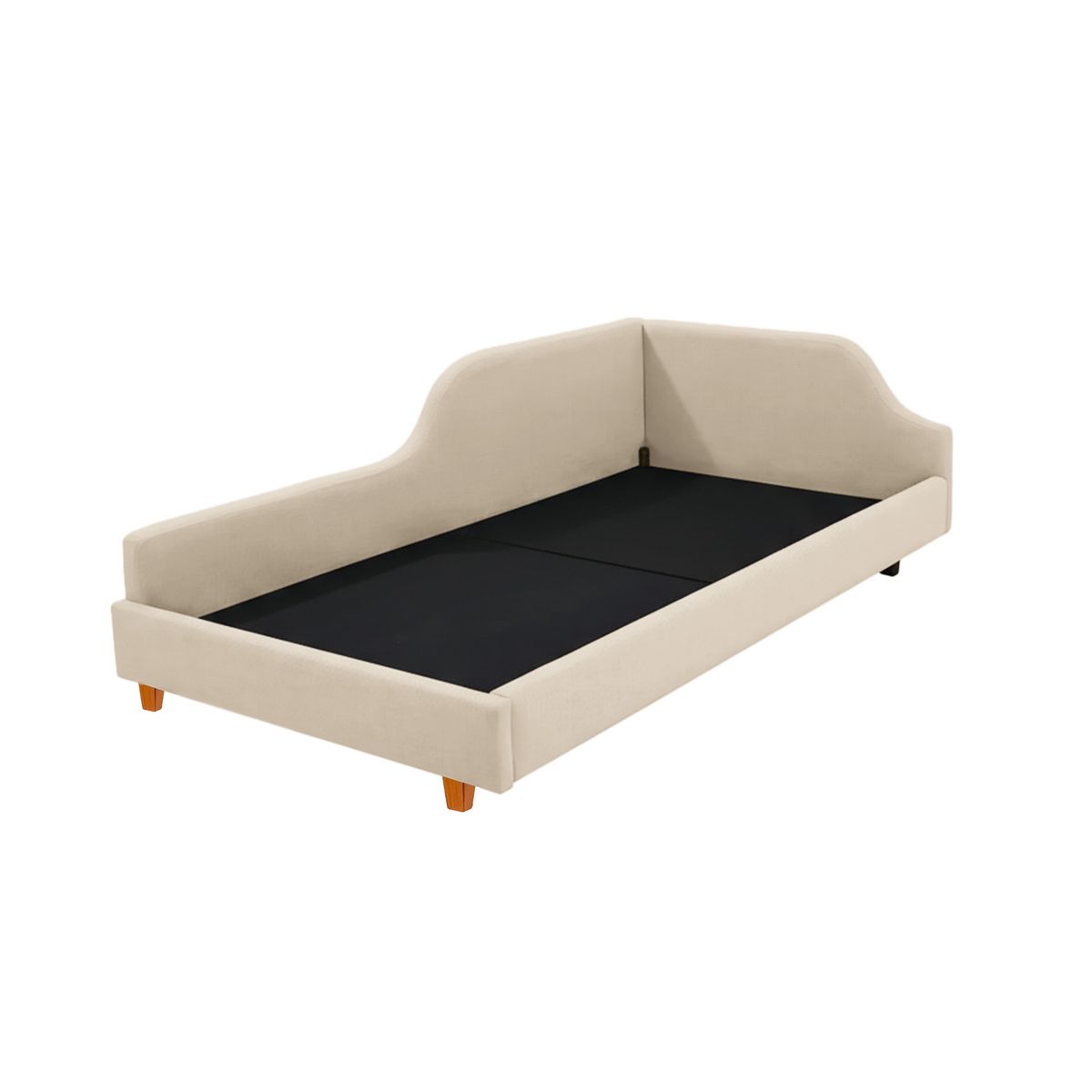 MUEBLES MACRUMO - Cama tapizada infantil Tamy - 2plz Beige claro
