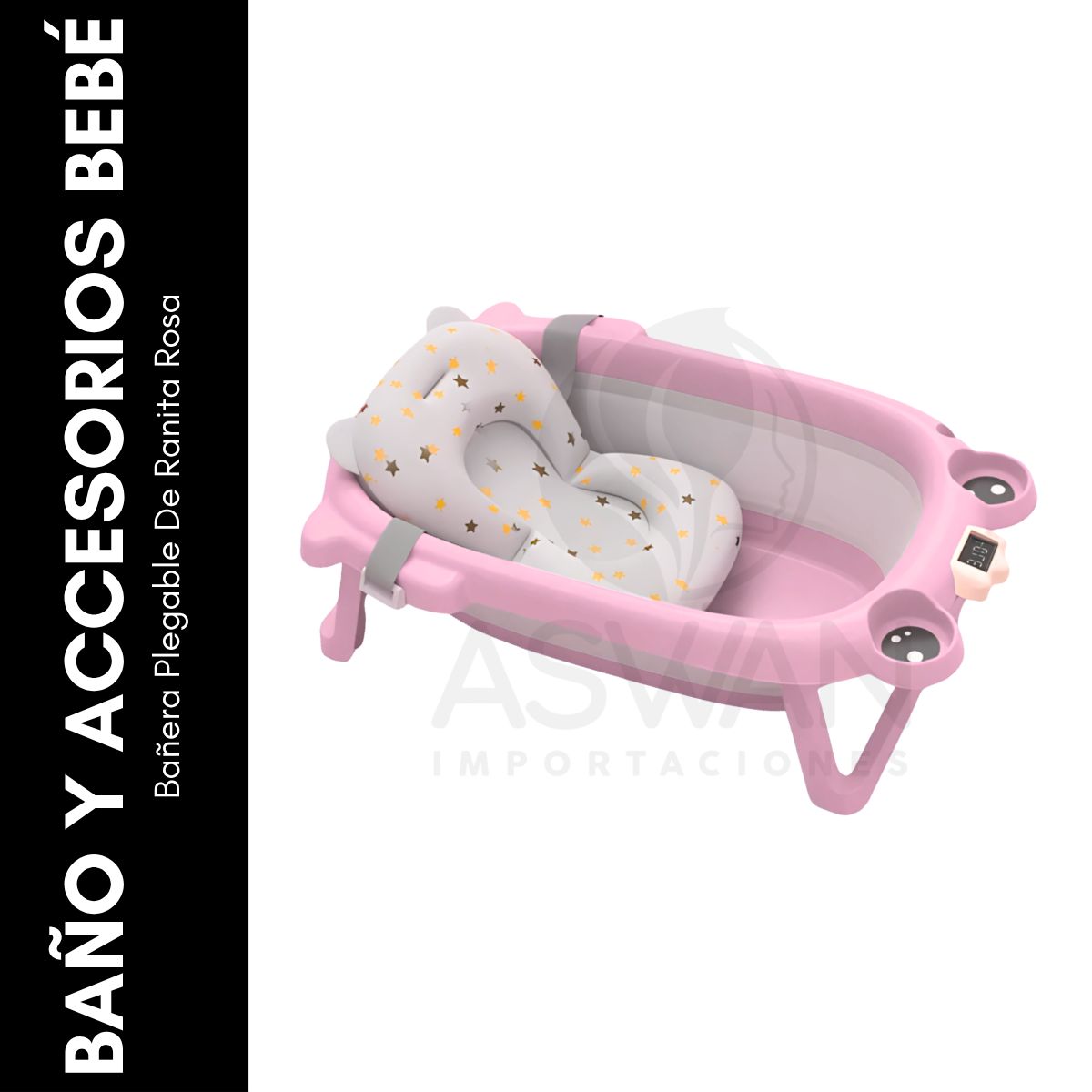 GENERICO - Bañera Plegable De Ranita Rosa