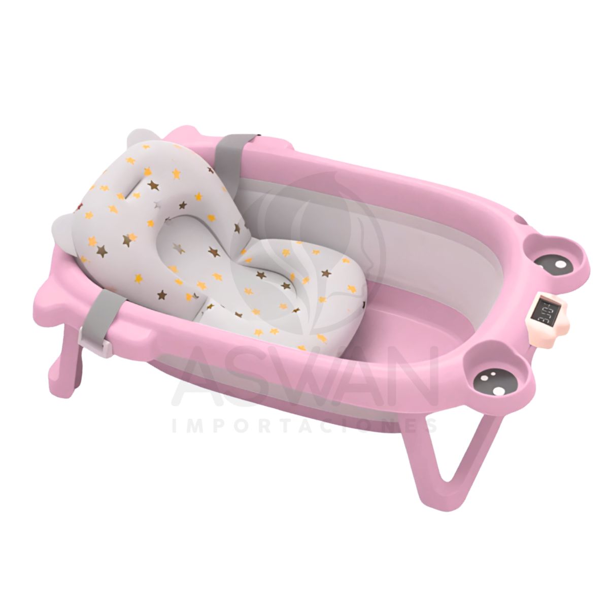 GENERICO - Bañera Plegable De Ranita Rosa