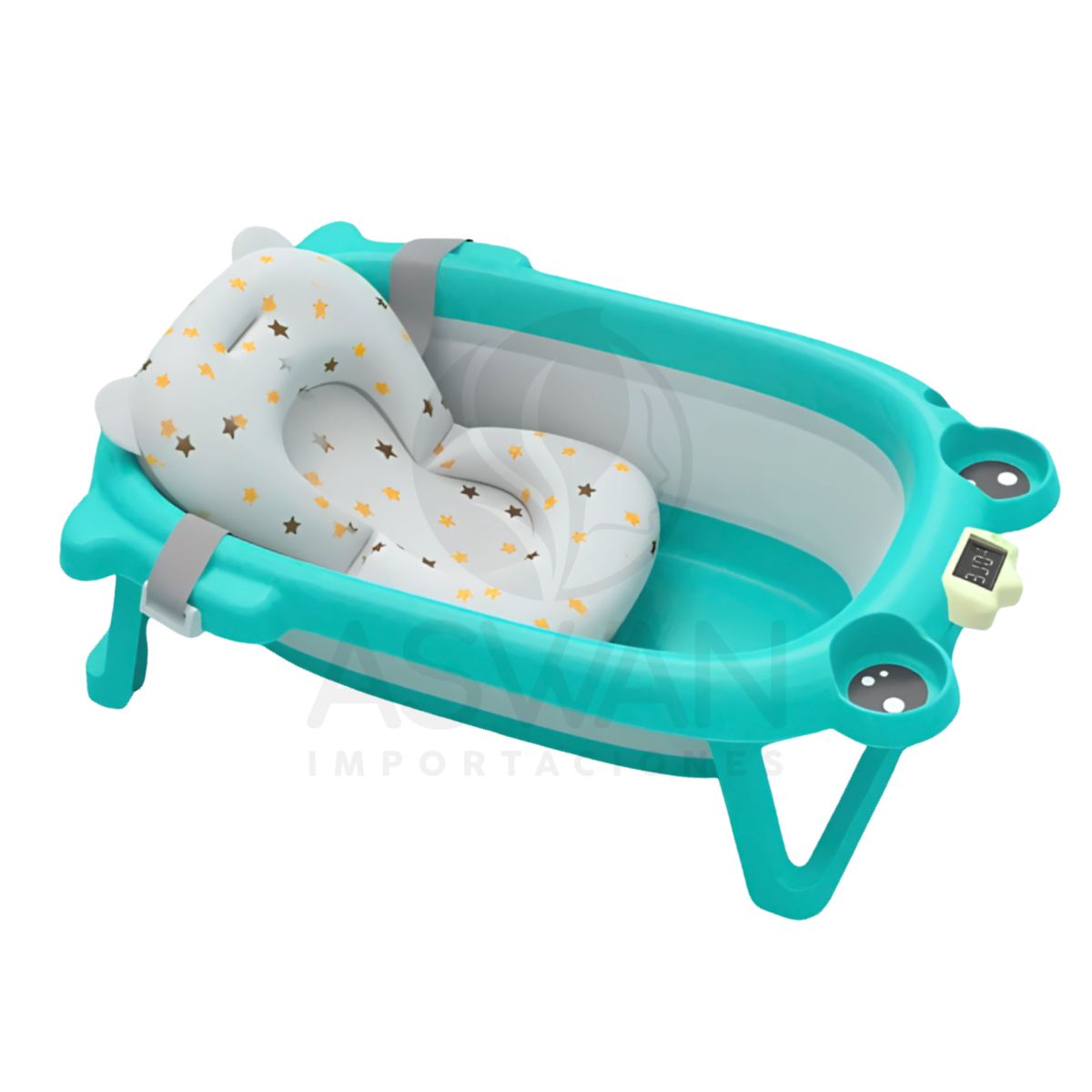 GENERICO - Bañera Plegable De Ranita Celeste