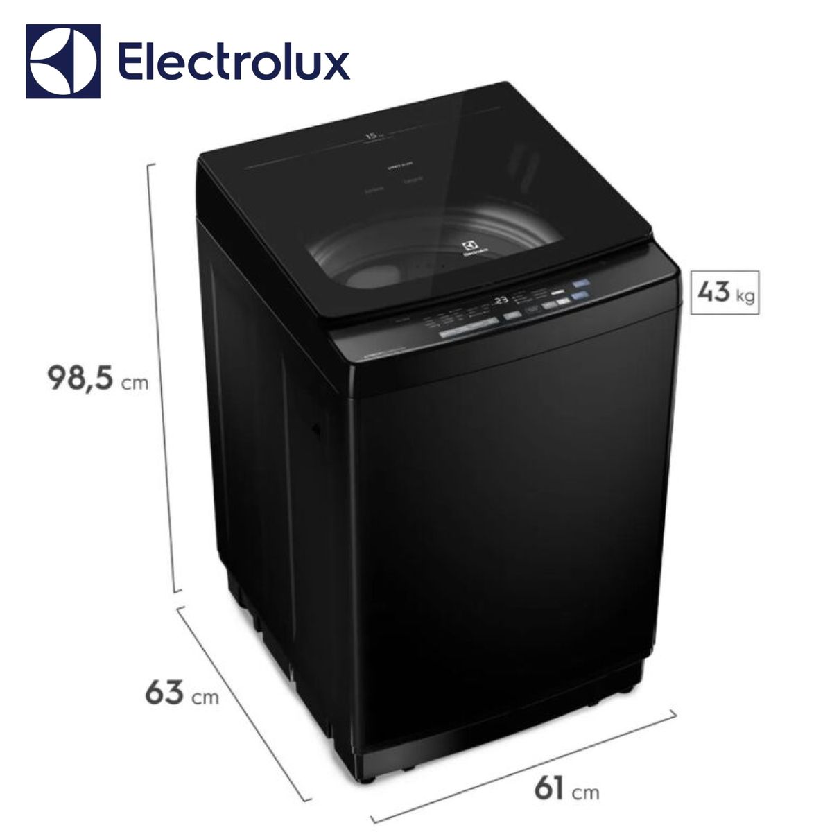 ELECTROLUX - Lavadora 15Kg Tecnologia Inverter Electrolux EWIP15F2XSWB Negro