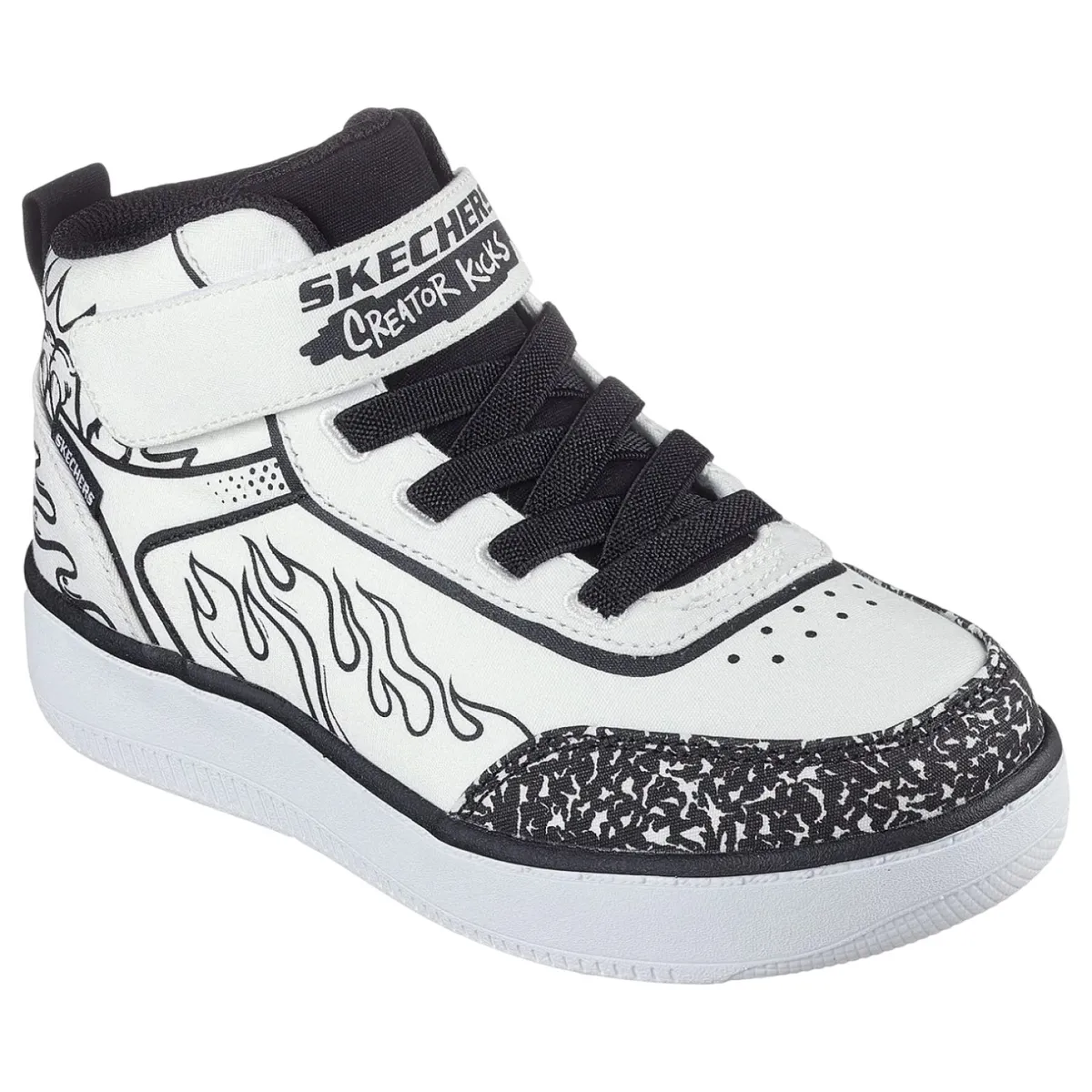 SKECHERS - Zapatilla Skechers Sport Court 92-Color-Blitz 403500LWBK Blanco para Niños