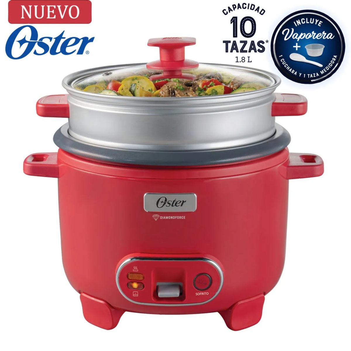 OSTER - Olla Arrocera de 10 Tazas DiamondForce Oster CKSTRC10DFPNK