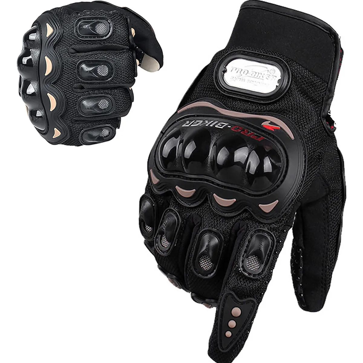 JET - Guantes Para Moto Con Protección Primavera Verano Pro Biker