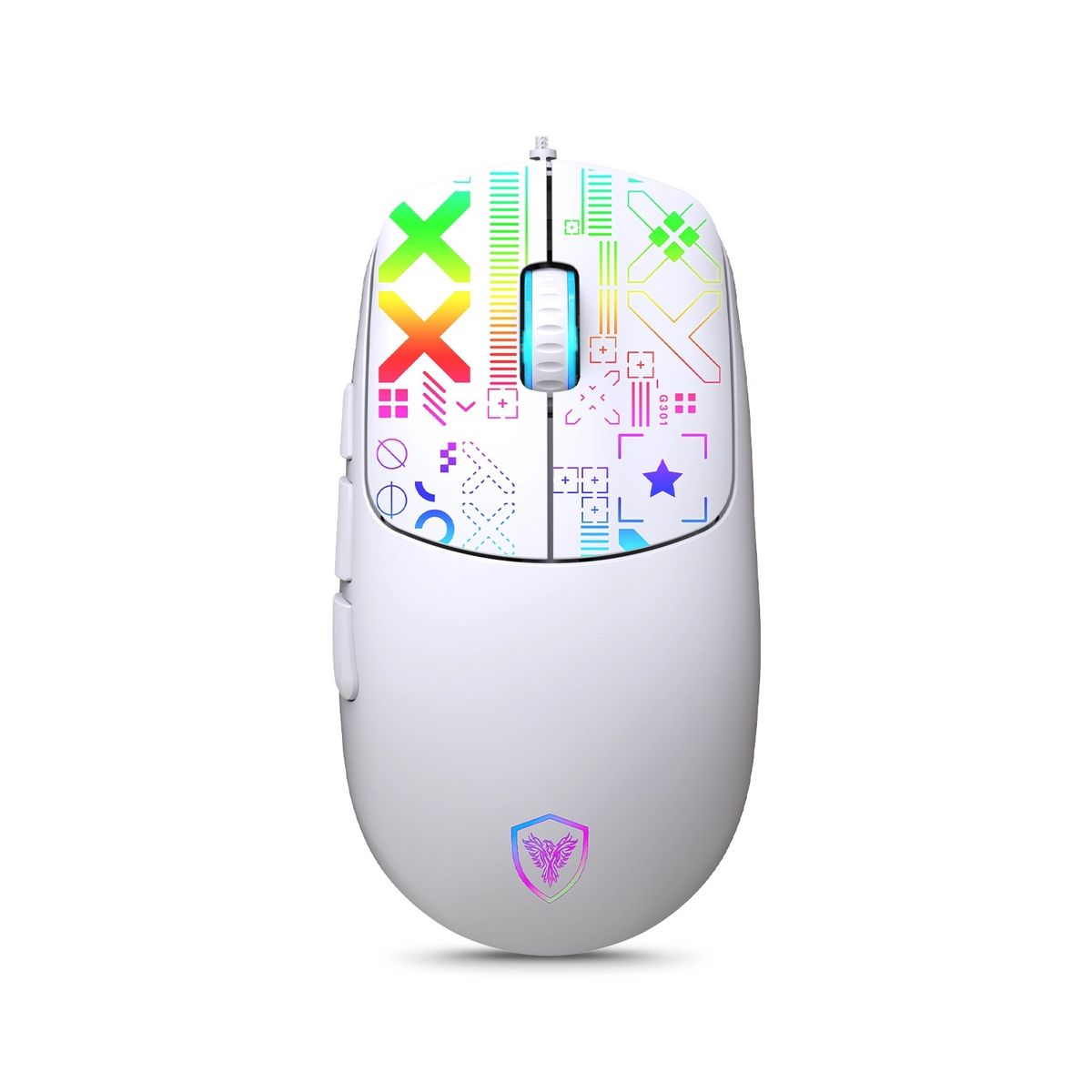 MICRONICS - MOUSE GAMER BLANCO RGB 12800DPI X-BYTE MIC GM889 MICRONICS