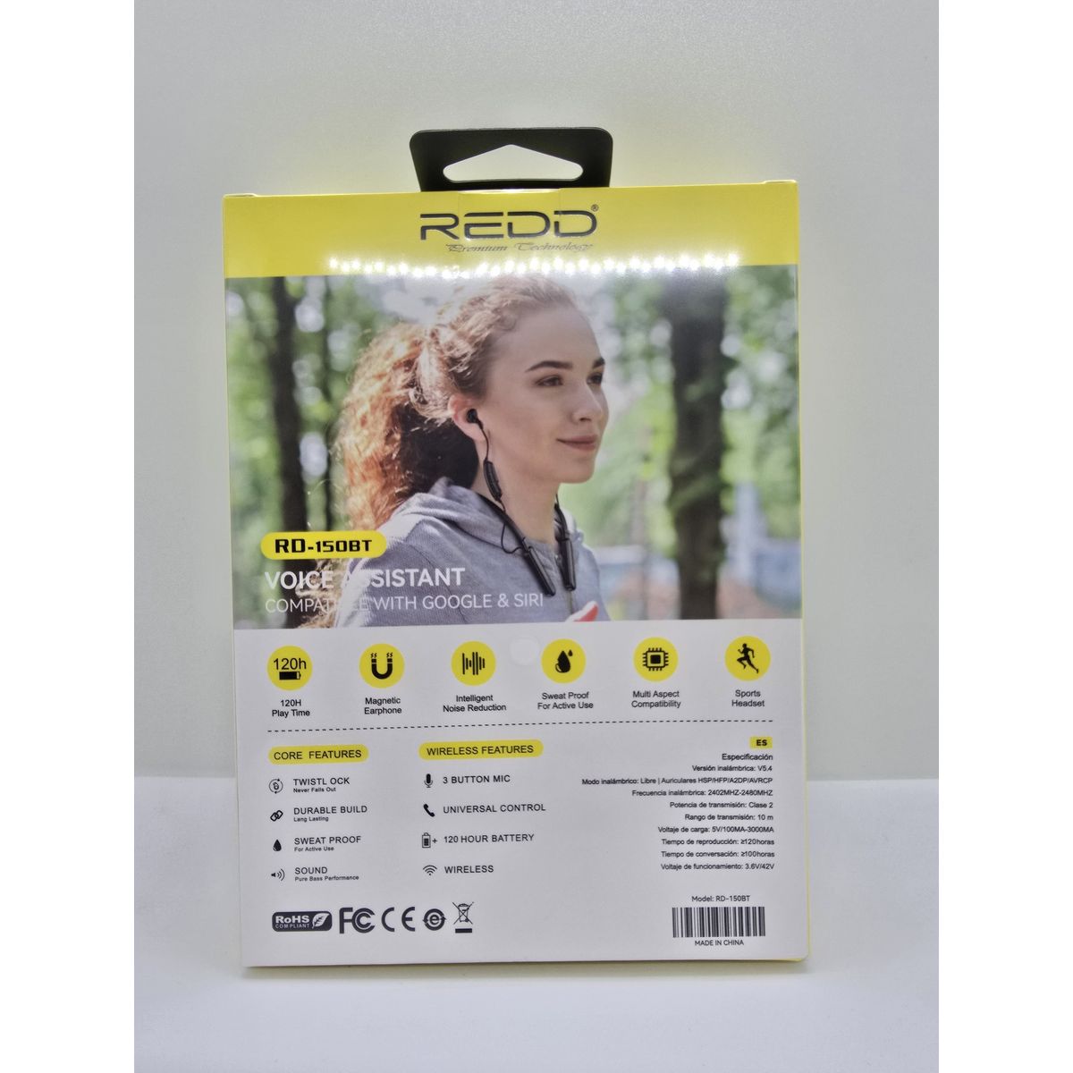 GENERICO - AUDIFONO BT REDD SPORT 120HORAS