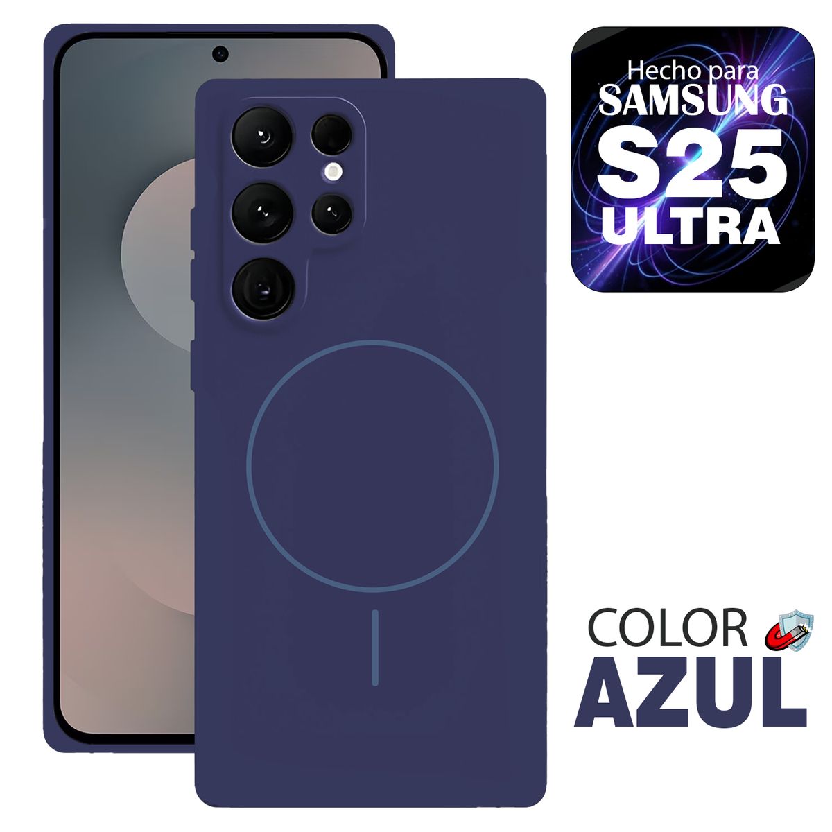 GENERICO - Case MagSafe Compatible para Samsung S25 ULTRA  Azul