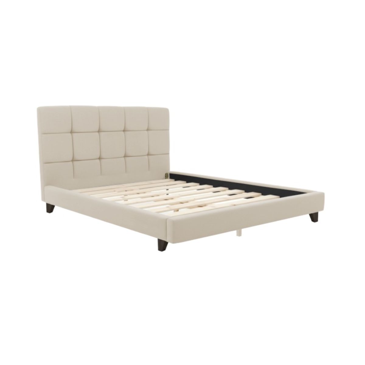 MUEBLES MACRUMO - Cama tapizada Bruce - 2plz Beige claro