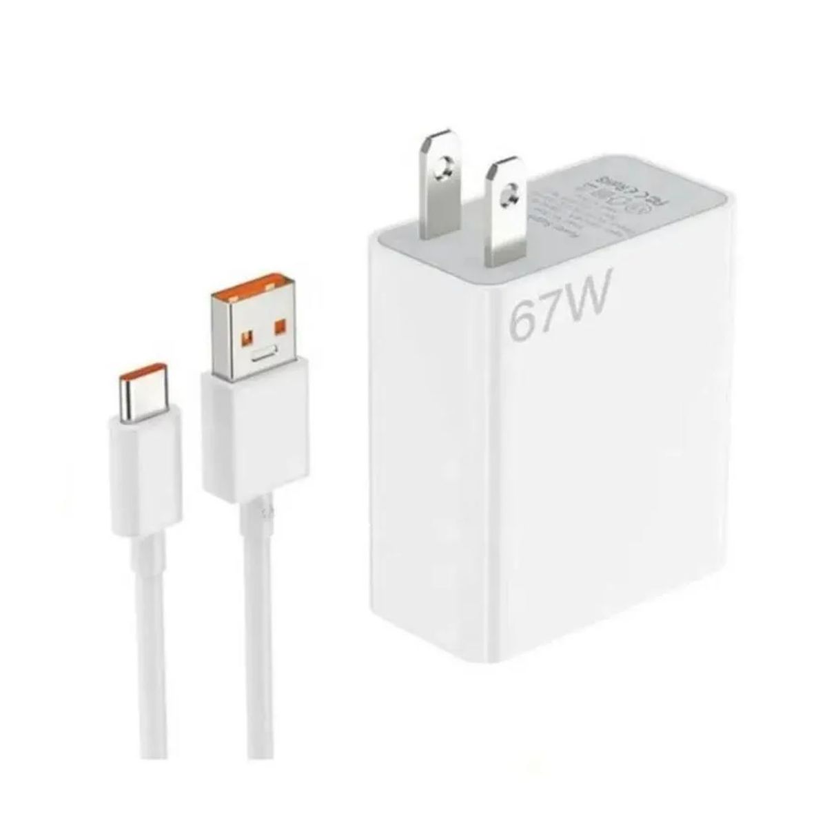 XIAOMI - Cargador Rápido Xiaomi 67W + Cable USB A  - Tipo C