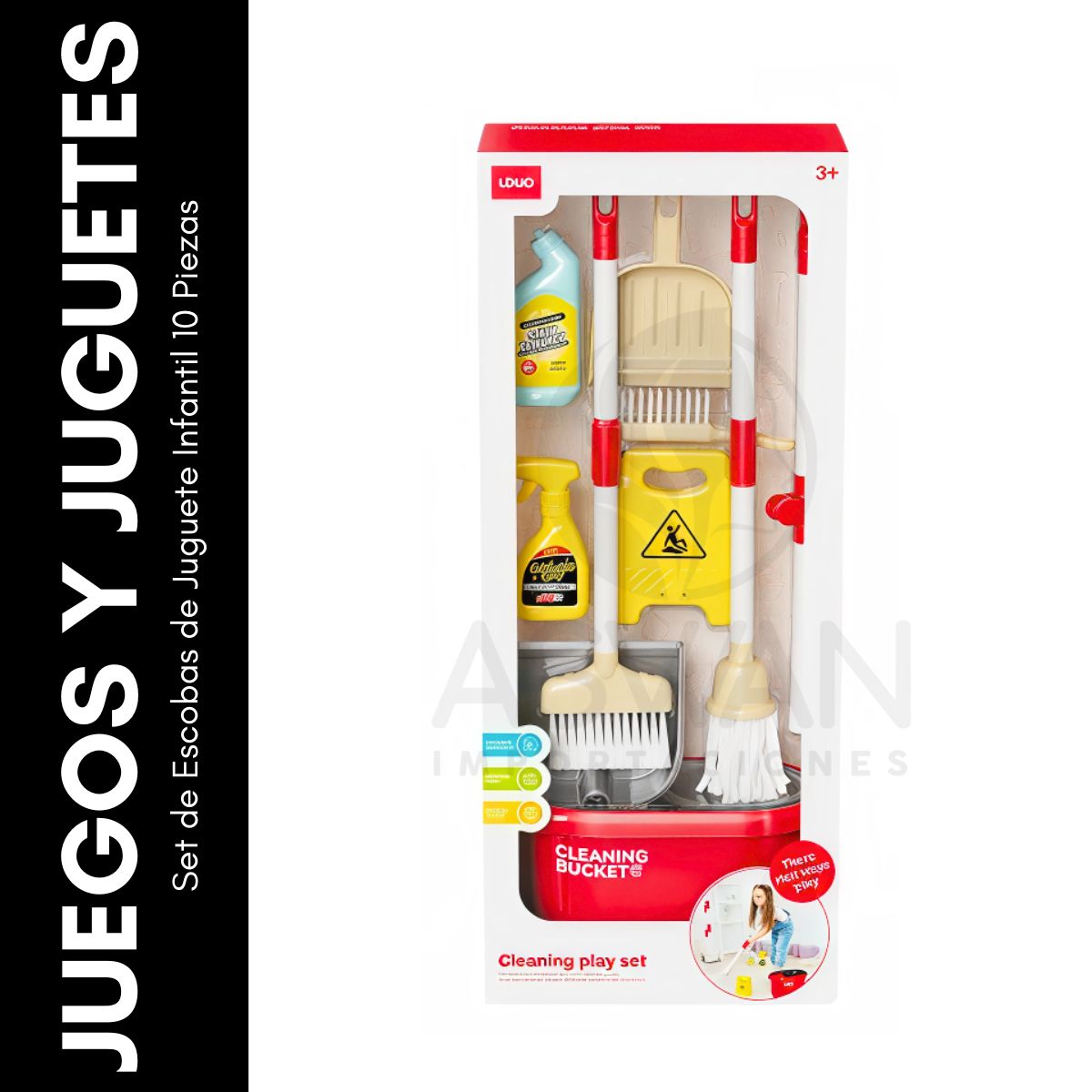 GENERICO - Set de Escobas de Juguete Infantil 10 Piezas