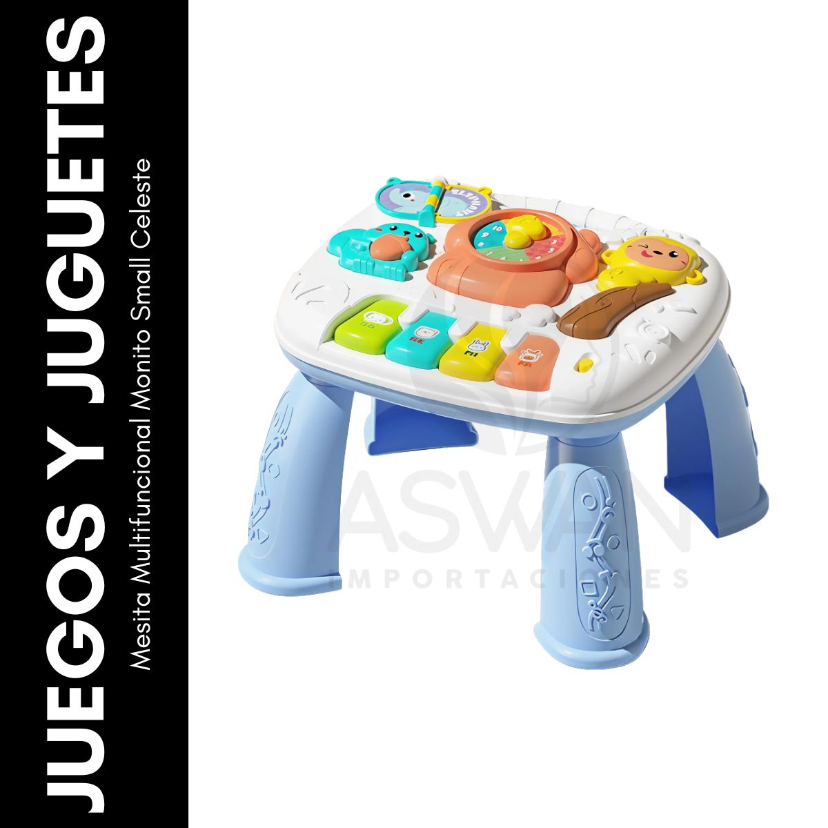 GENERICO - Mesita Multifuncional Monito Small Celeste